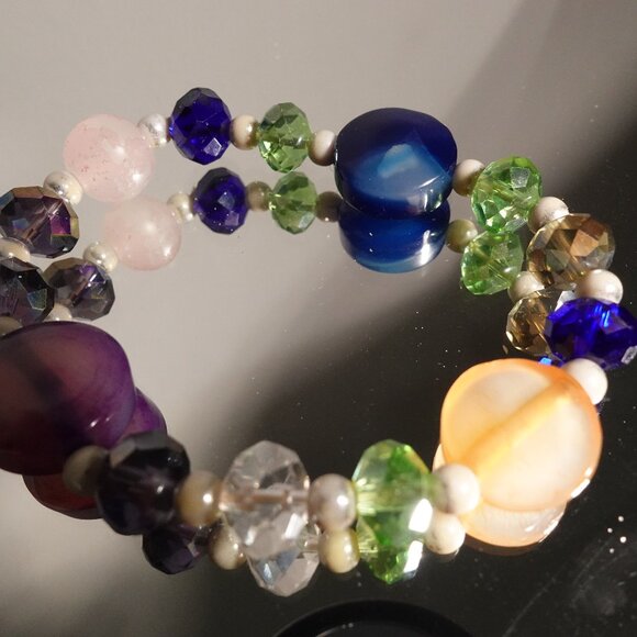 Vibrant Multi-Colored Beaded Jewelry Set - Ring and Bracelet - Picture 6 of 9